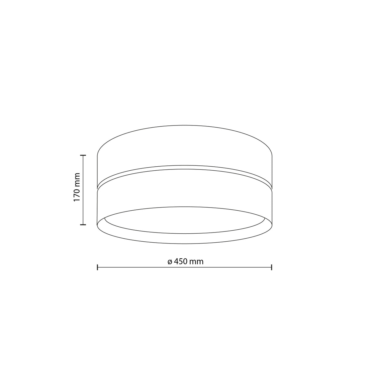 Plafonieră TK Lighting Calma 450, 4 x E27, 11598