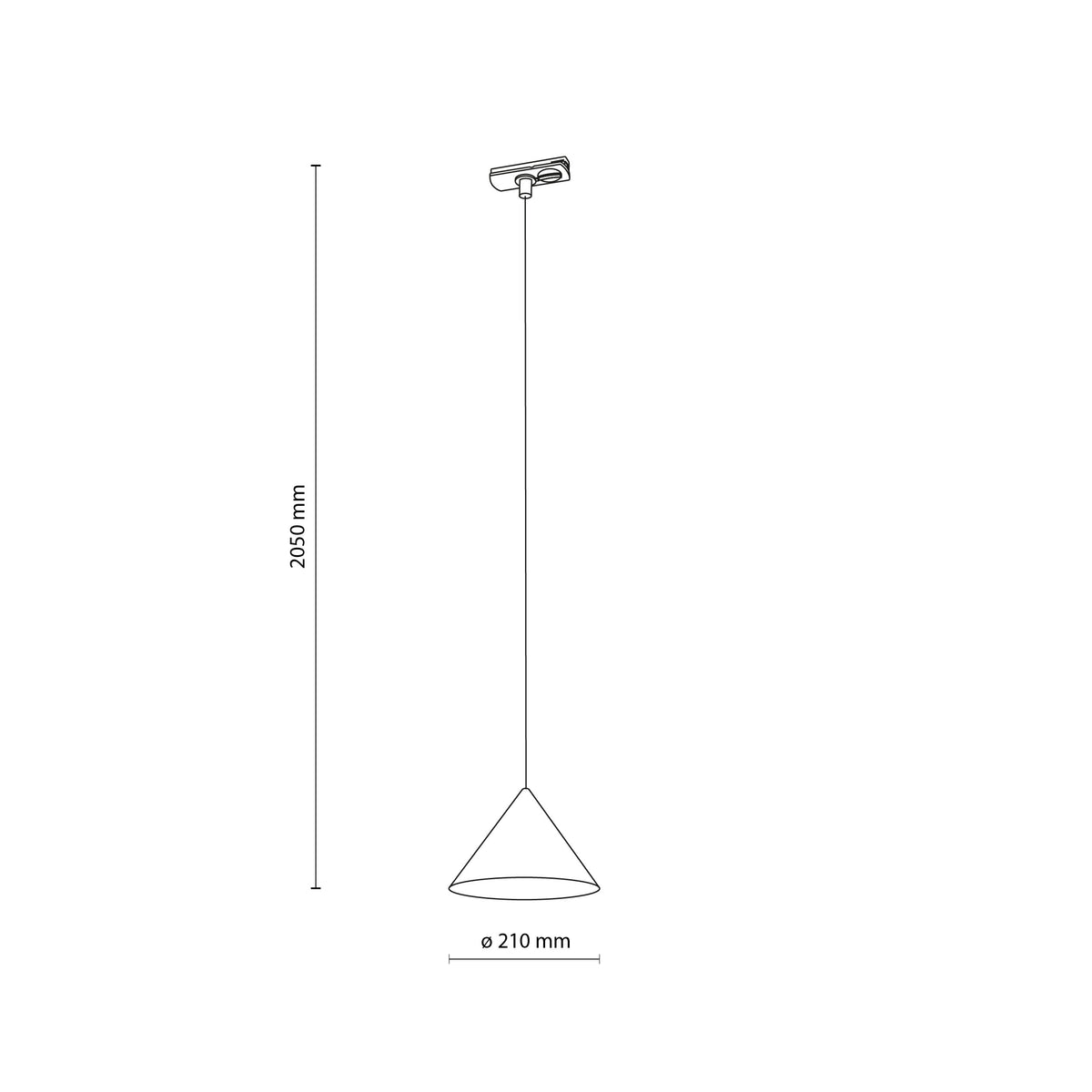 Spot pe șină TK Lighting Tracer Cono, bleumarin, 11683