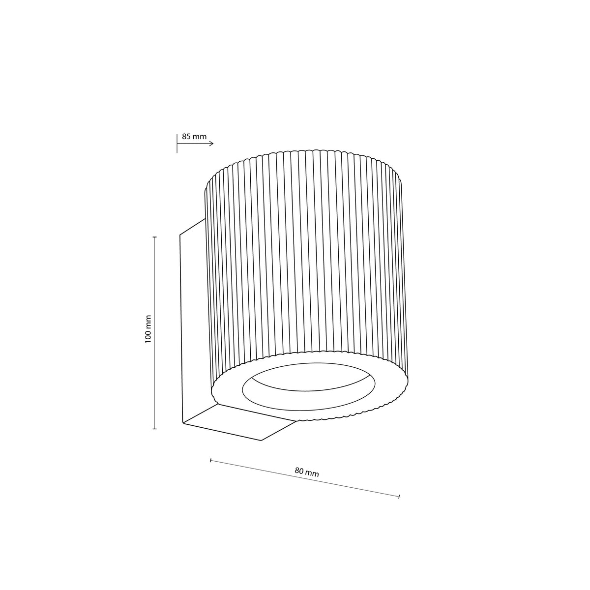 Aplică TK Lighting Eve Corte, lemn, nuc, 11780