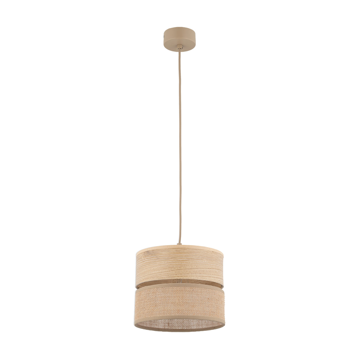 Pendul TK Lighting Dorma, lemn, iută, 11785