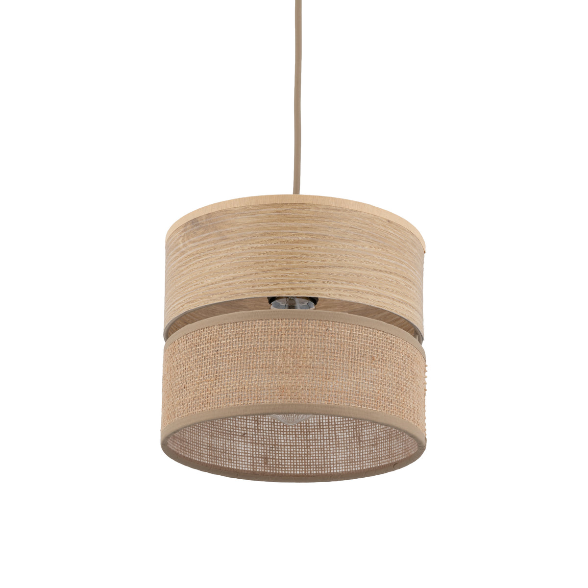 Pendul TK Lighting Dorma, lemn, iută, 11785