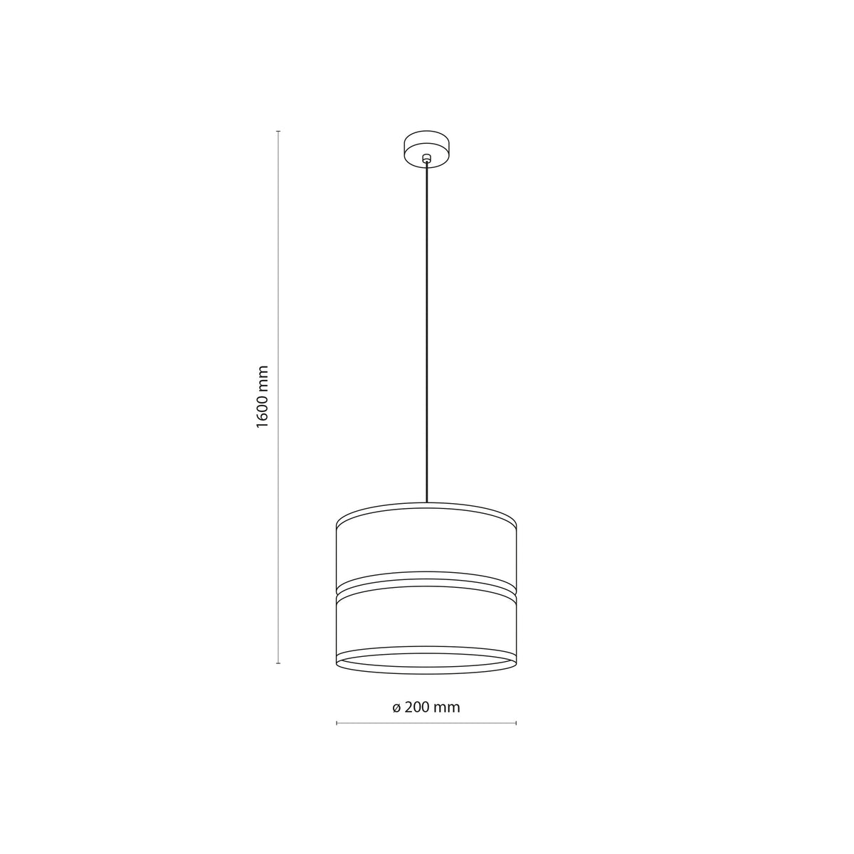 Pendul TK Lighting Dorma, lemn, iută, 11785