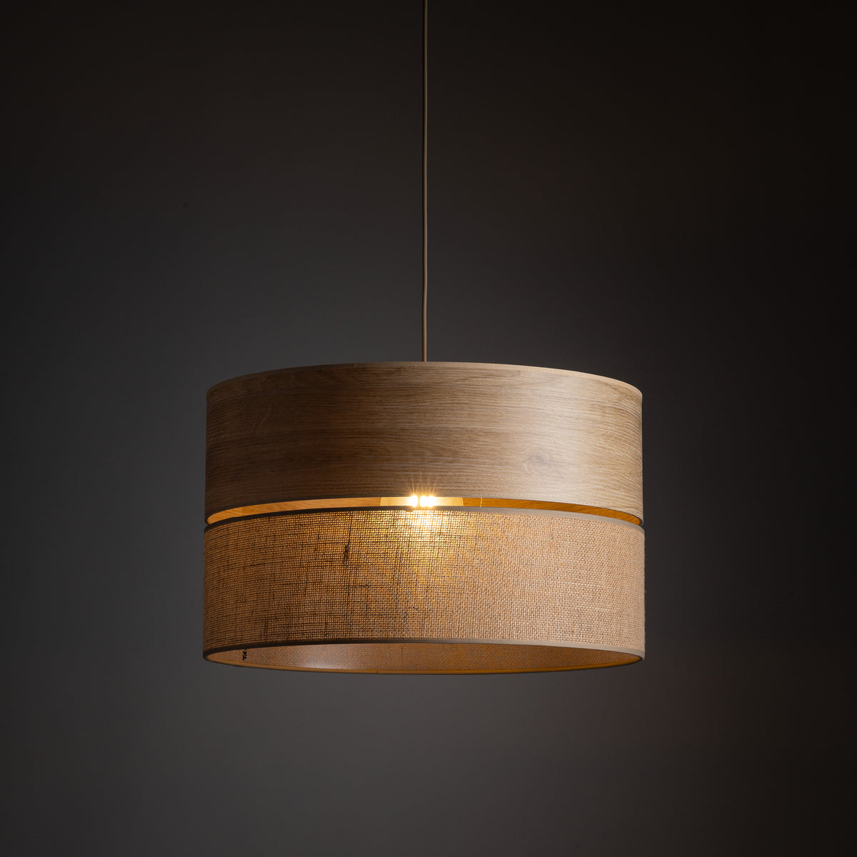 Pendul TK Lighting Dorma, lemn, iută, 11787
