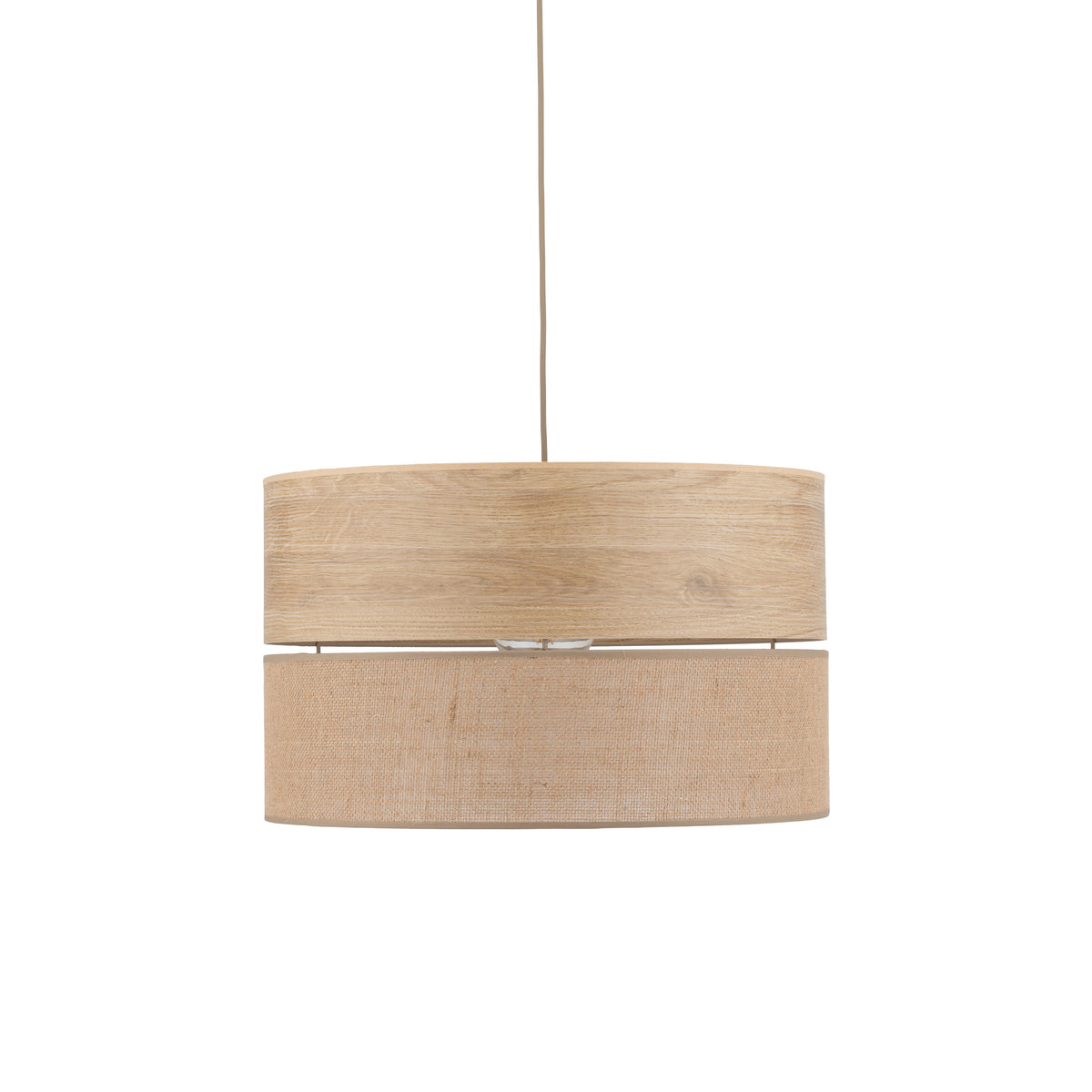 Pendul TK Lighting Dorma, lemn, iută, 11787