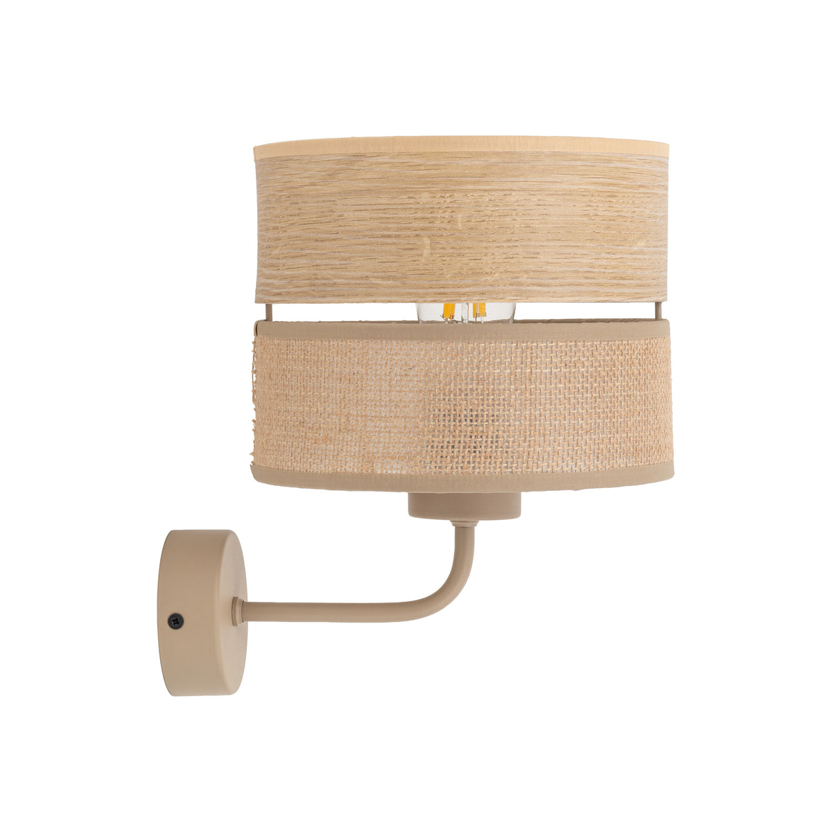 Aplică TK Lighting Dorma, lemn, iută, 11788