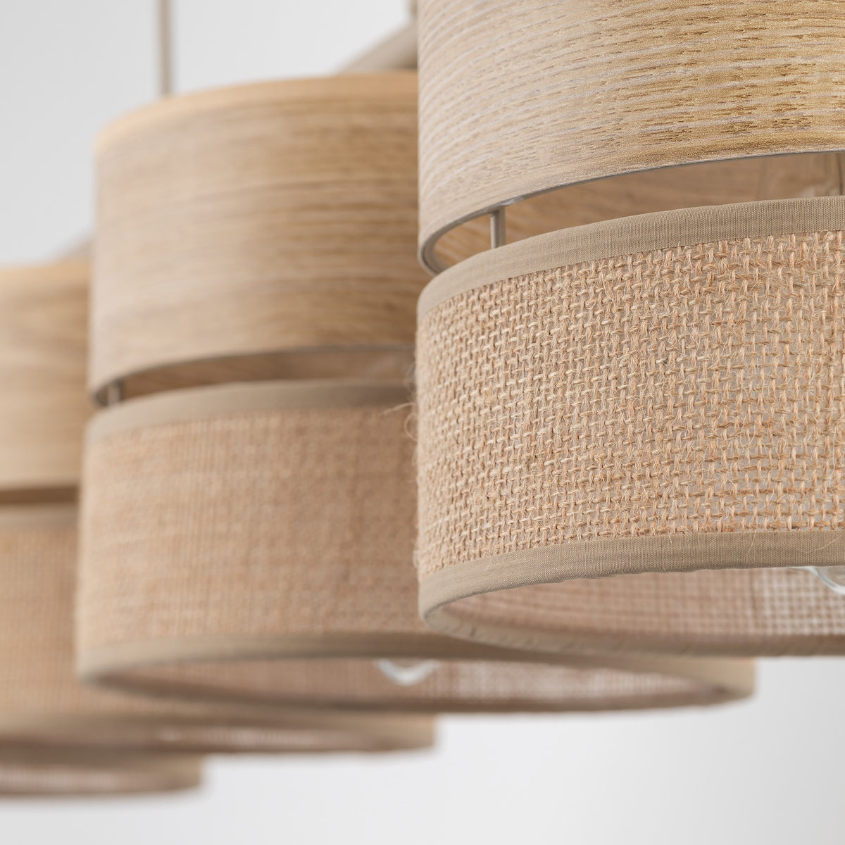 Lustră TK Lighting Dorma, lemn, iută, 4 x E27, 11789