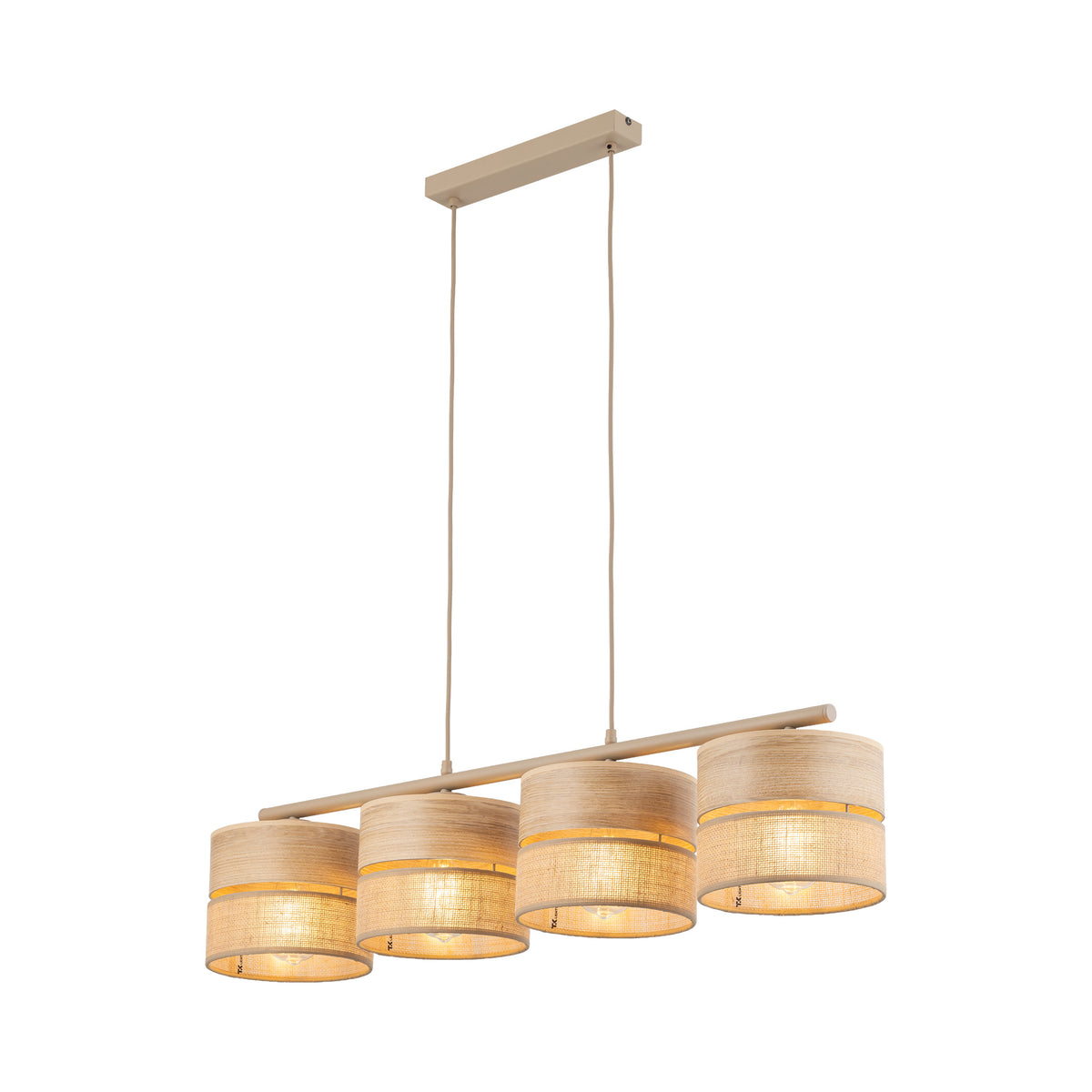 Lustră TK Lighting Dorma, lemn, iută, 4 x E27, 11789