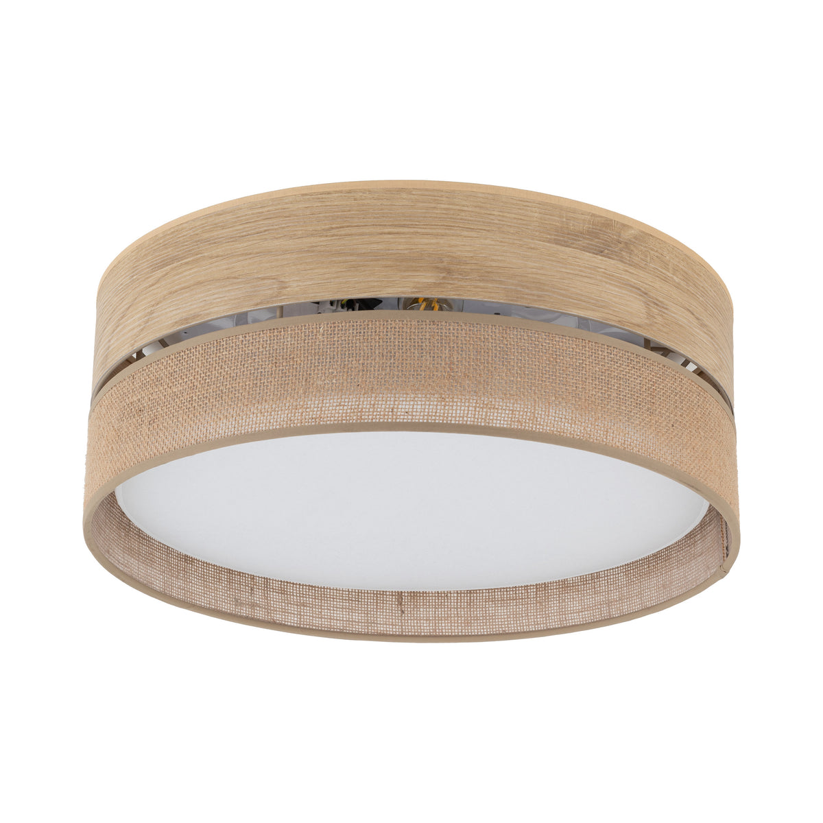 Plafonieră TK Lighting Dorma, lemn, iută, 4 x E27, 11790