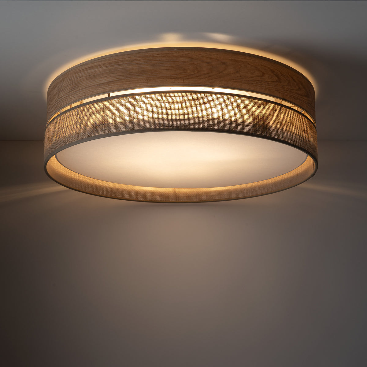 Plafonieră TK Lighting Dorma, lemn, iută, 4 x E27, 11791