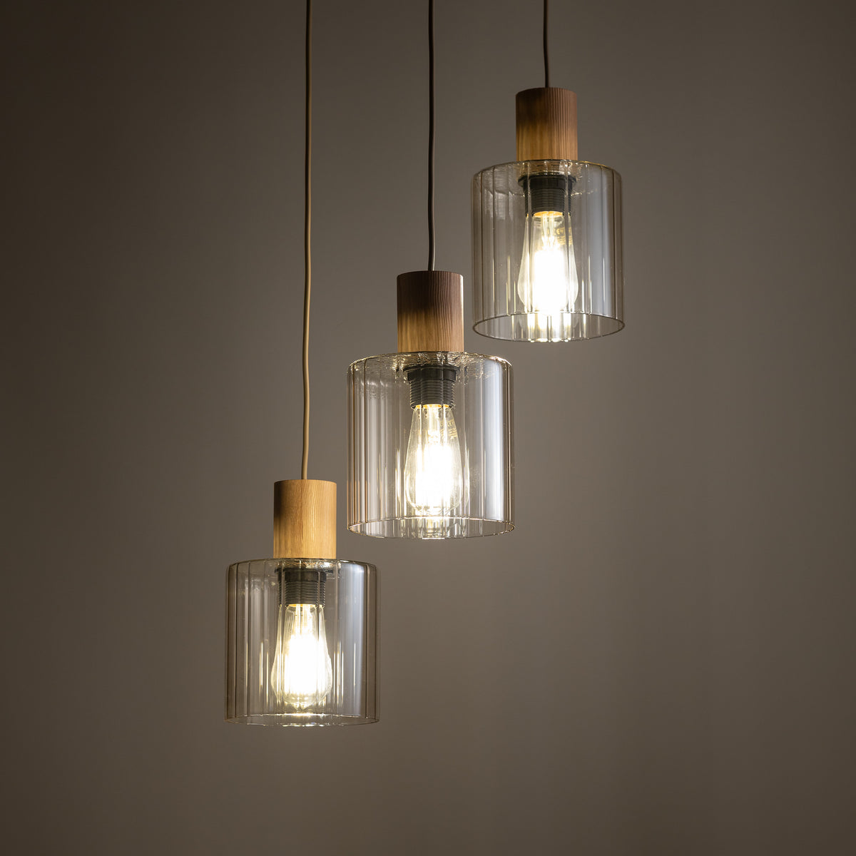Lustră TK Lighting Sierra, lemn, 3 x E27, 11801