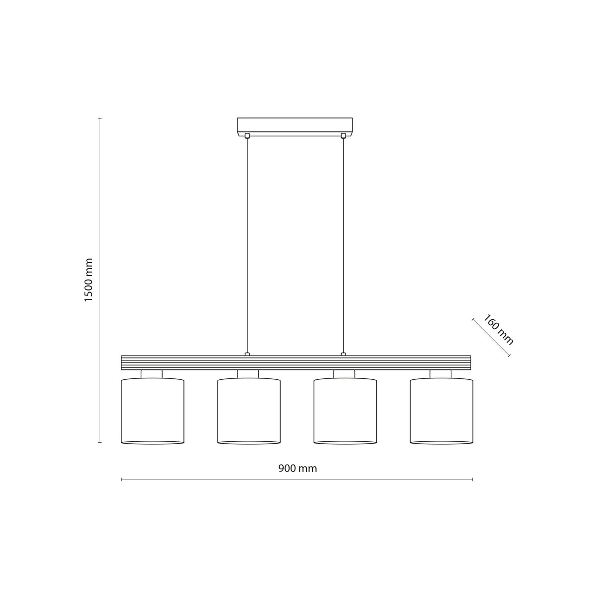 Lustră TK Lighting Viga Glass, 3 x E27, 11805