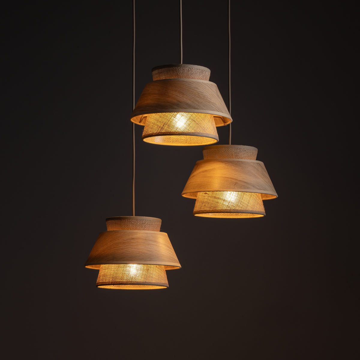 Lustră TK Lighting Kalum Rotund, lemn, 3 x E27, 11808