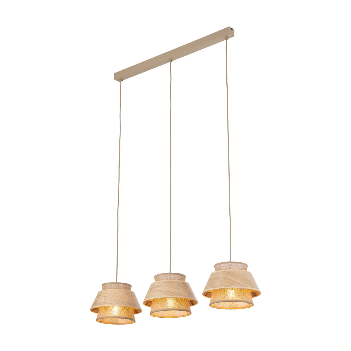 Lustră TK Lighting Kalum, lemn, 3 x E27, 11810