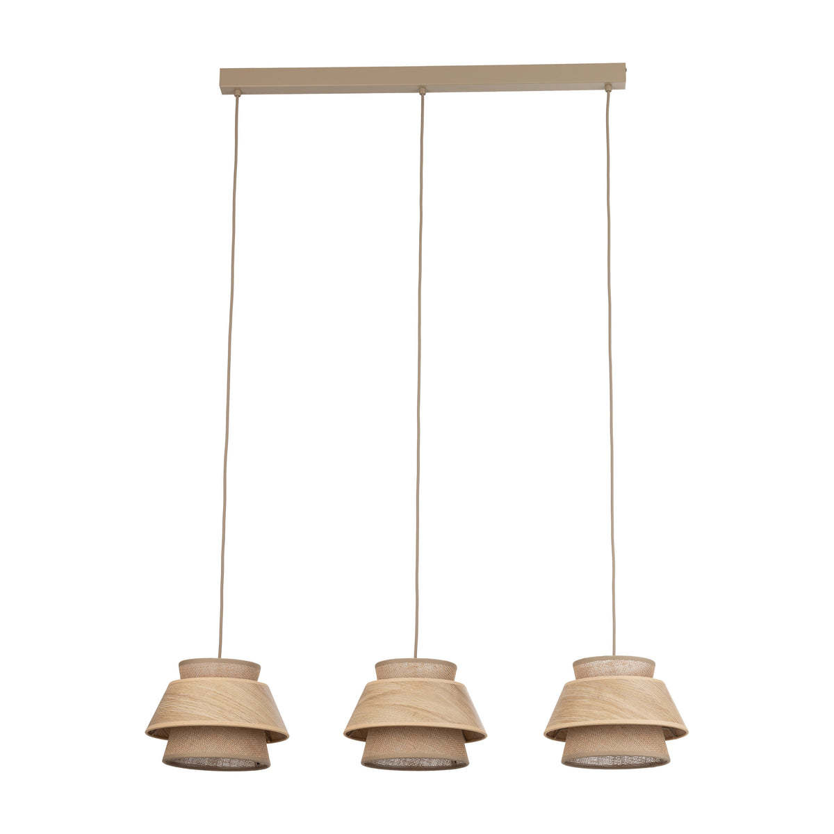 Lustră TK Lighting Kalum, lemn, 3 x E27, 11810
