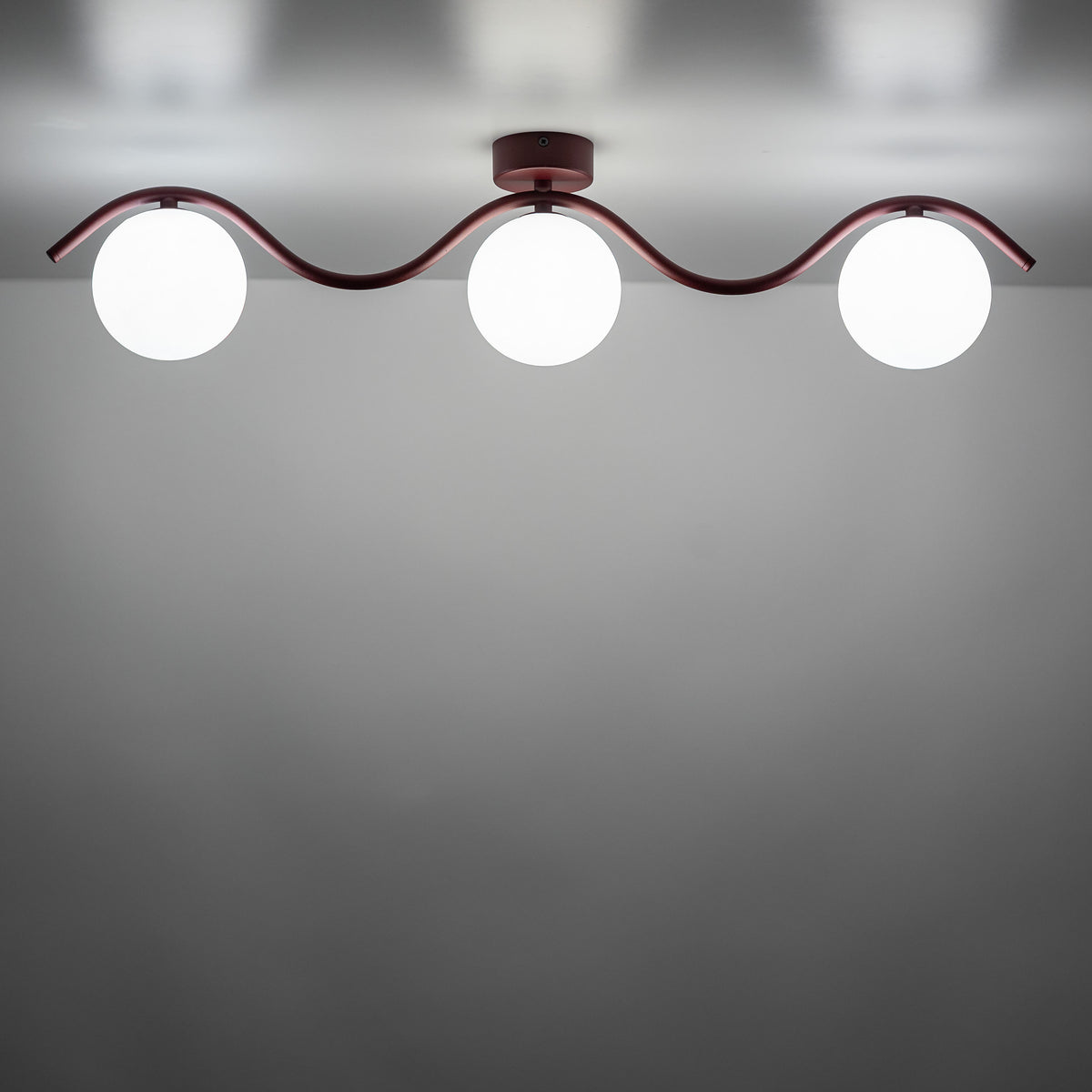 Plafonieră TK Lighting Ancona, burgund, 3 x G9, 11830