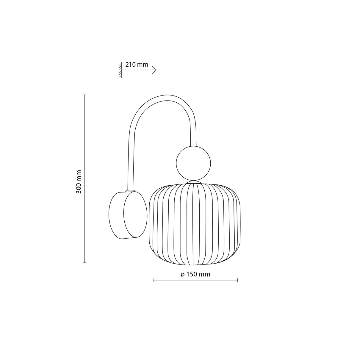 Aplică TK Lighting Ballo, nuc, 11836