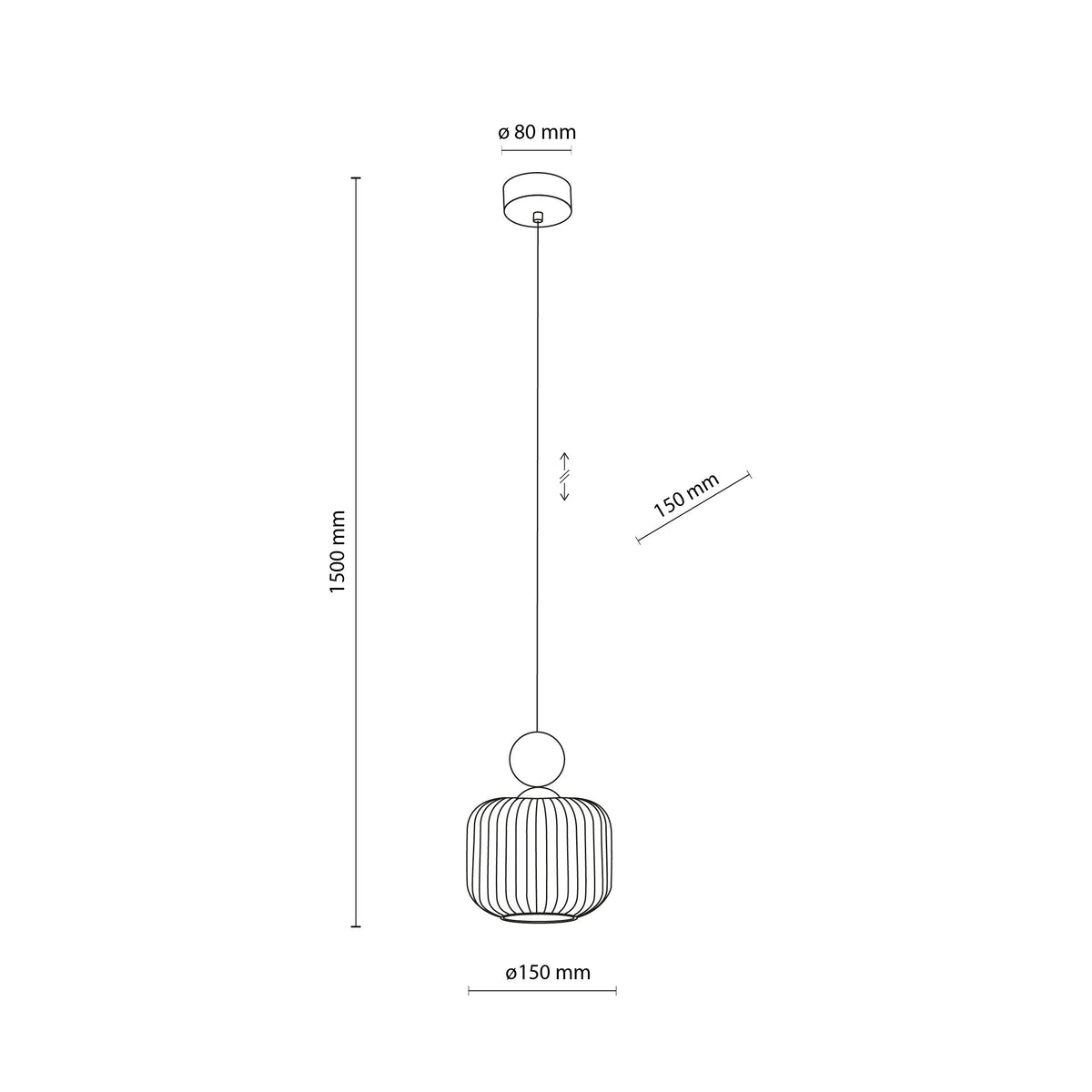 Pendul TK Lighting Ballo, nuc, 11837