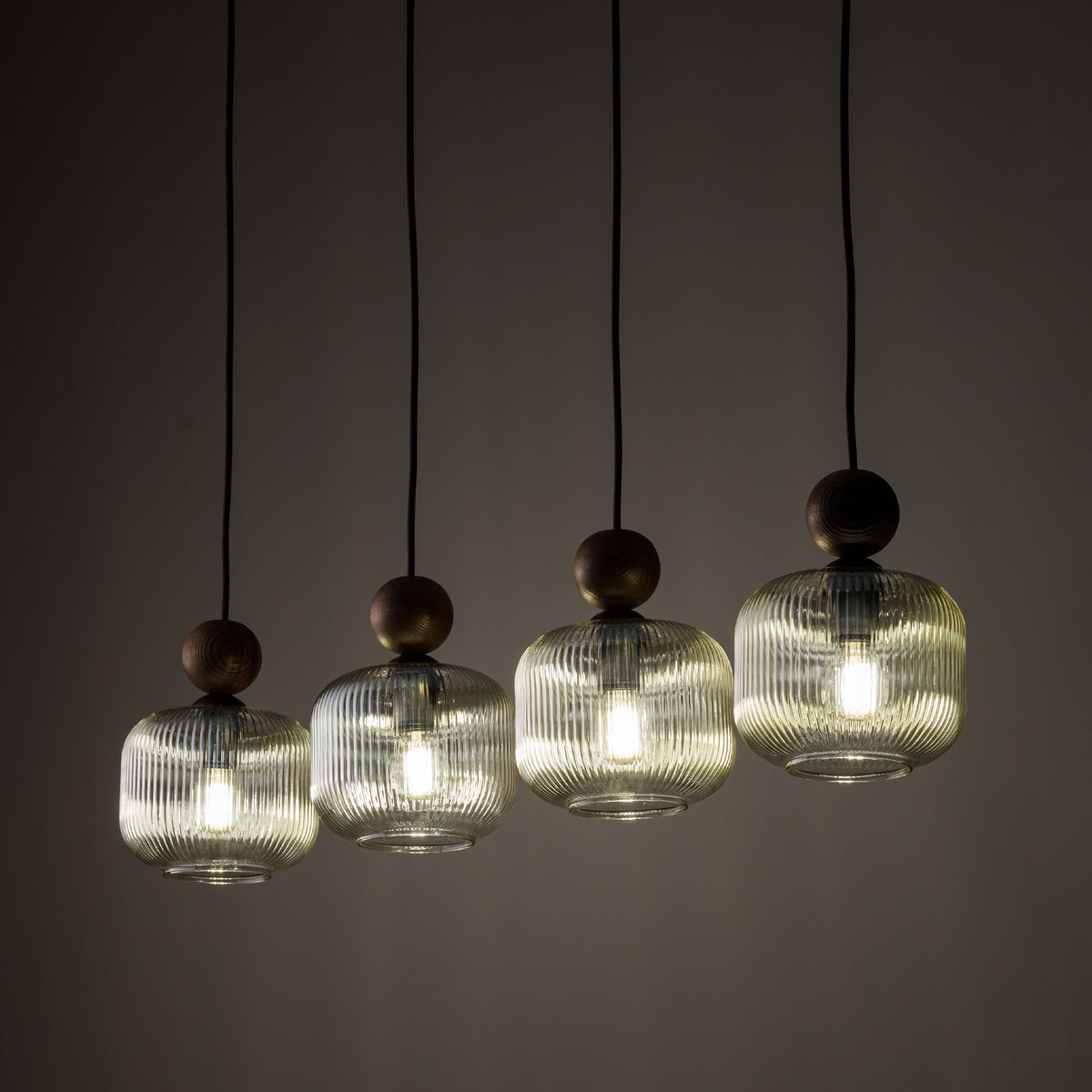 Lustră TK Lighting Ballo Bară, nuc, 4 x E14, 11839