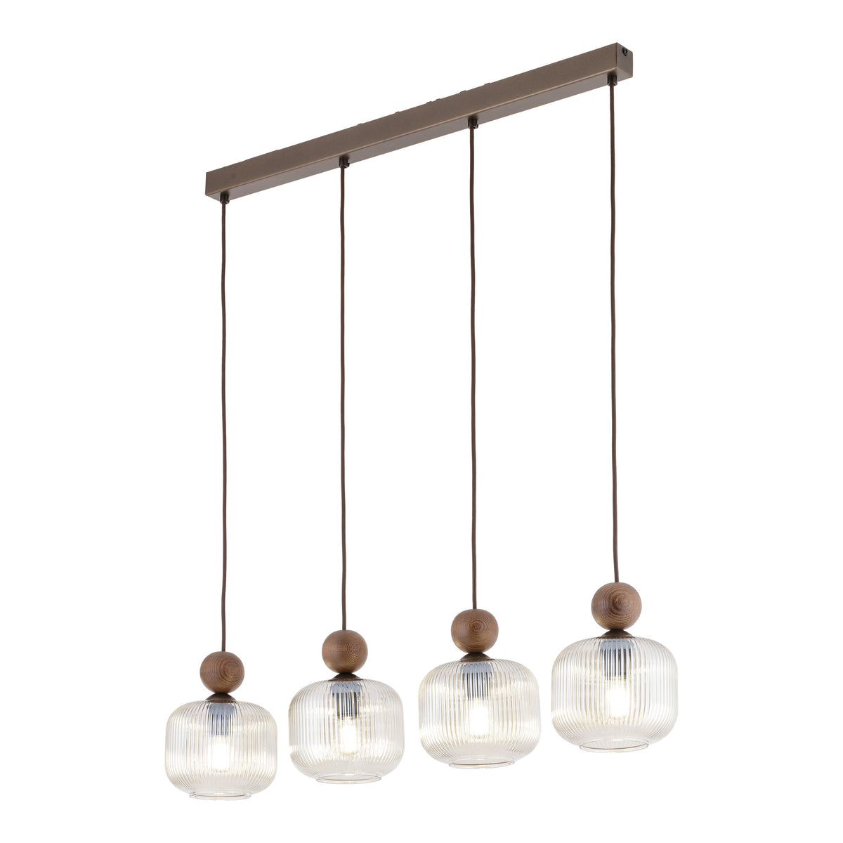 Lustră TK Lighting Ballo Bară, nuc, 4 x E14, 11839