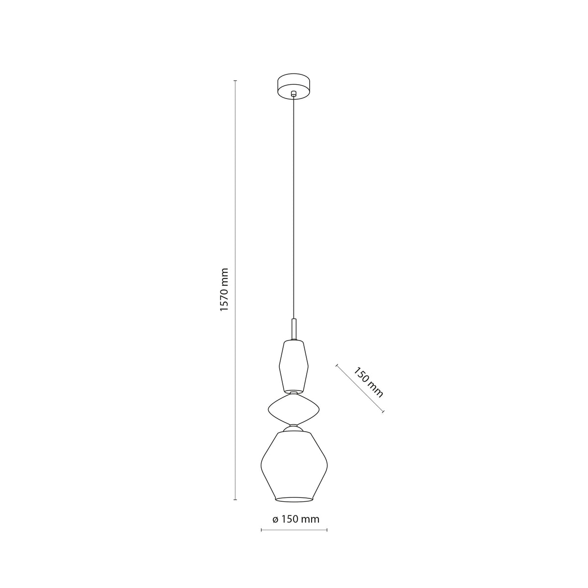 Pendul TK Lighting Zen Fuso, nisip, alb, 11860