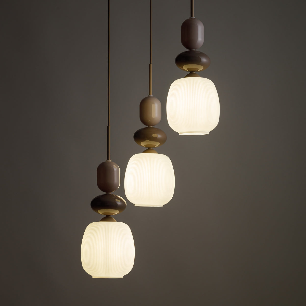 Lustră TK Lighting Zen Botti Rotund, nisip, alb, 3 x E14, 11872