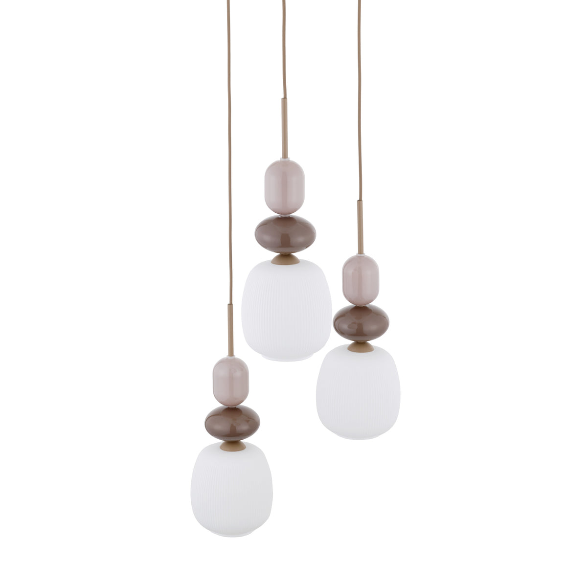 Lustră TK Lighting Zen Botti Rotund, nisip, alb, 3 x E14, 11872