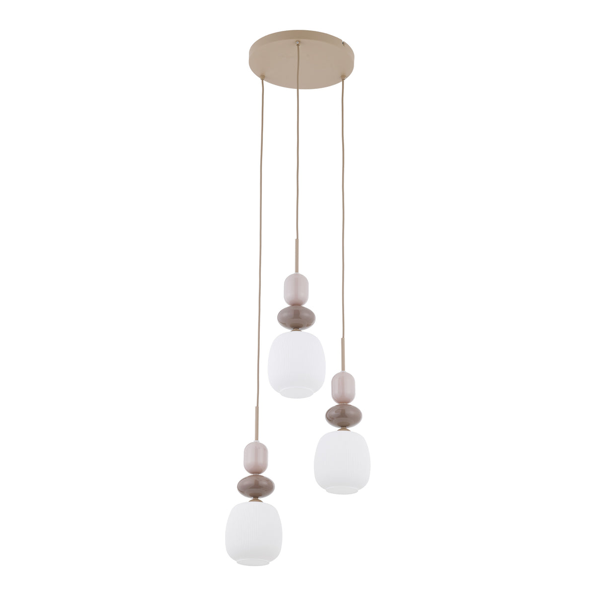 Lustră TK Lighting Zen Botti Rotund, nisip, alb, 3 x E14, 11872