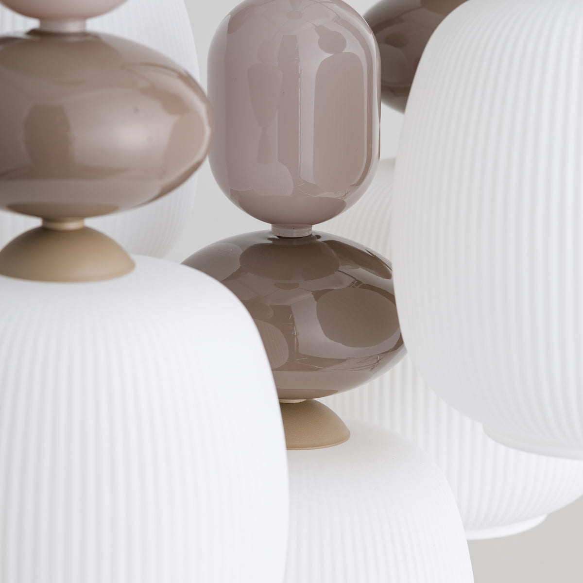 Lustră TK Lighting Zen Botti Rotund, nisip, alb, 5 x E14, 11874
