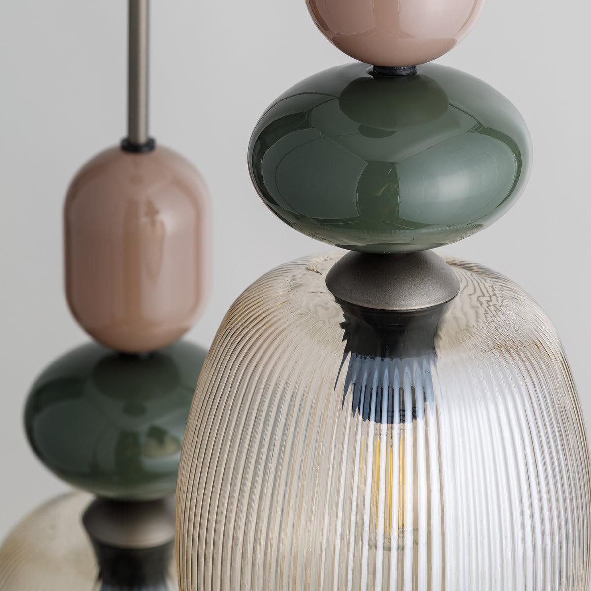 Lustră TK Lighting Zen Botti Rotund, maro, coniac, 3 x E14, 11877