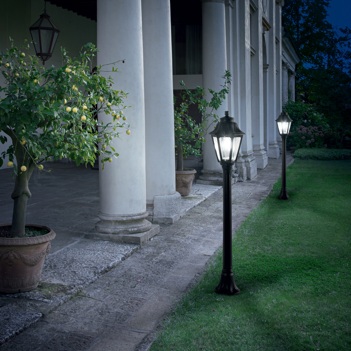 Lampă de exterior Ideal Lux Dafne PT1, alb, 120454