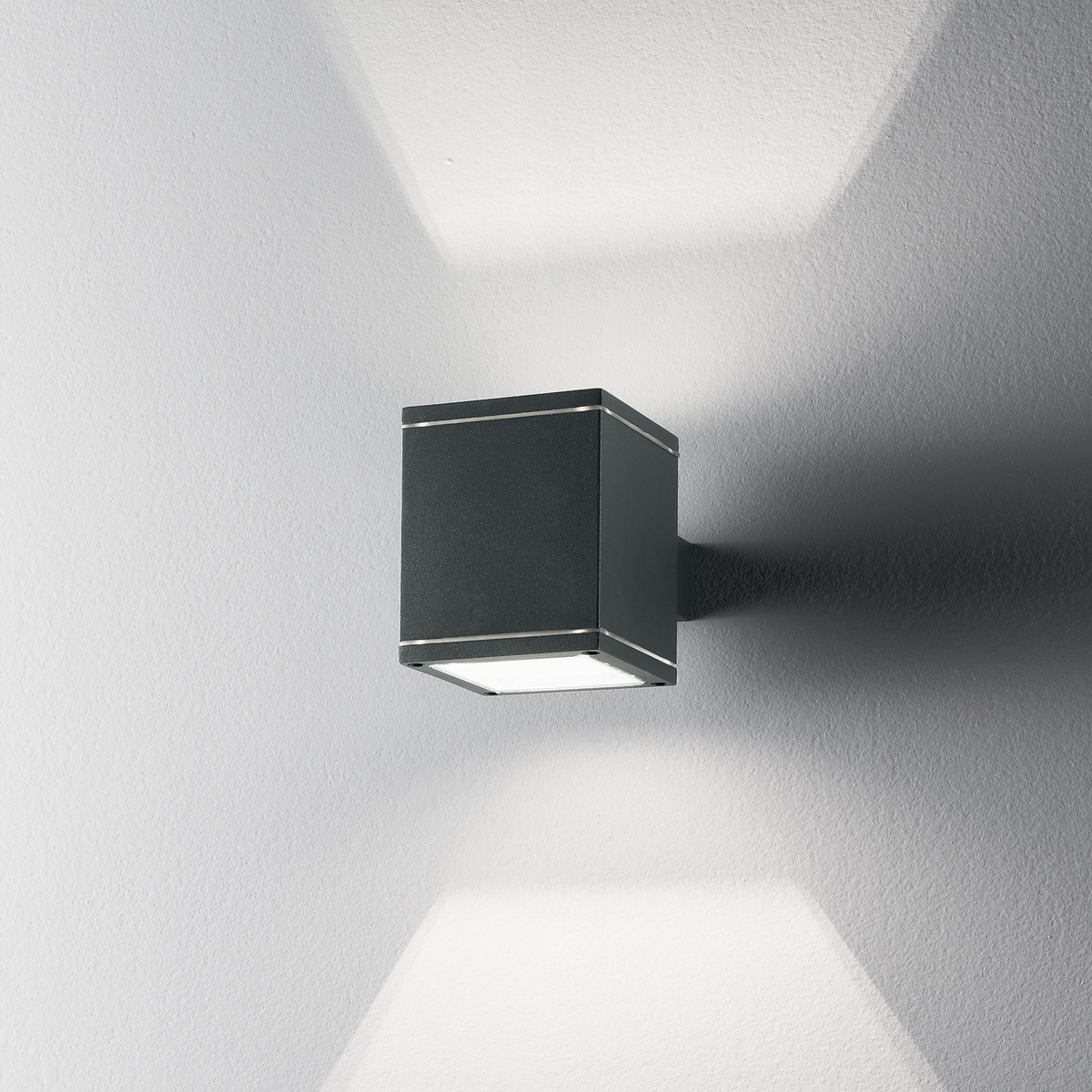 Aplică de exterior Ideal Lux Snif AP1 Square, antracit, 121963
