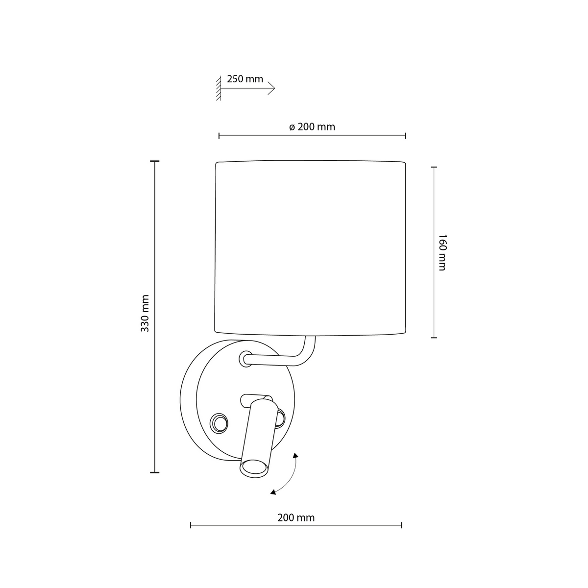 Aplică TK Lighting Richi, alb/auriu, E27 + G9, 1370
