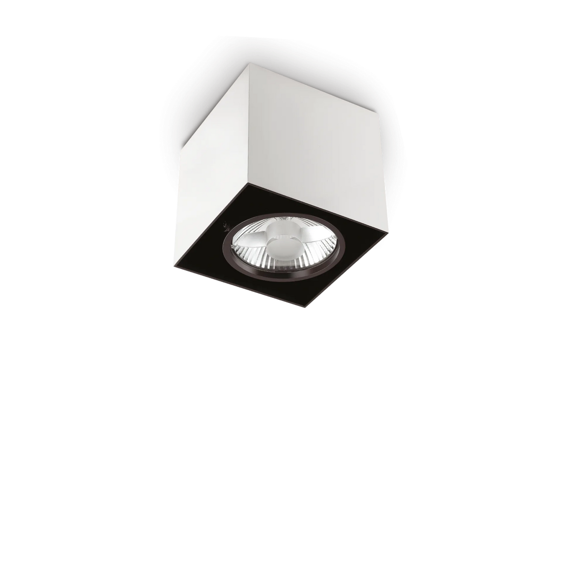 Plafonieră Ideal Lux Mood PL1 Square, alb, Ø9 cm, 140902