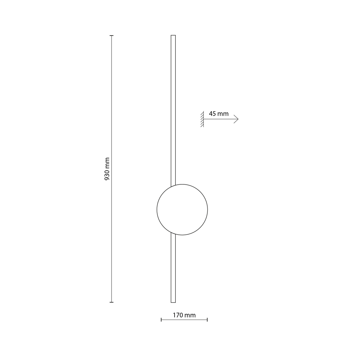 Aplică TK Lighting Java 1, negru / lemn, 1441