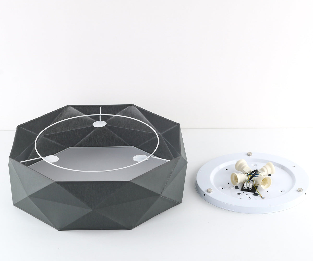 Plafoniera gri Kantoor 4 becuri LED - 52 cm 1566