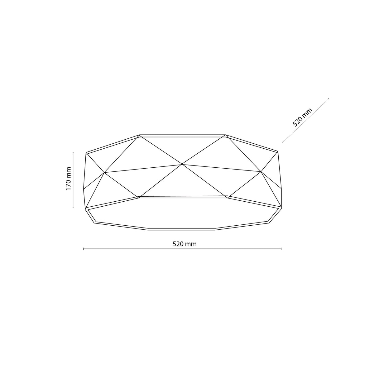 Plafonieră TK Lighting Kantoor 4 520, negru, 4 x E27, 1567