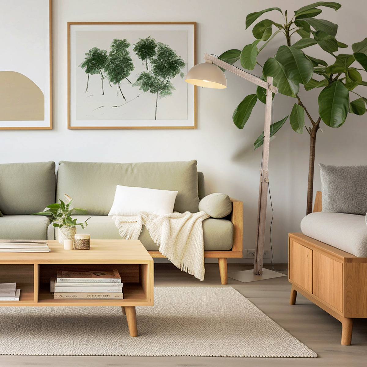 Lampadar TK Lighting Oslo, nisip, 16130