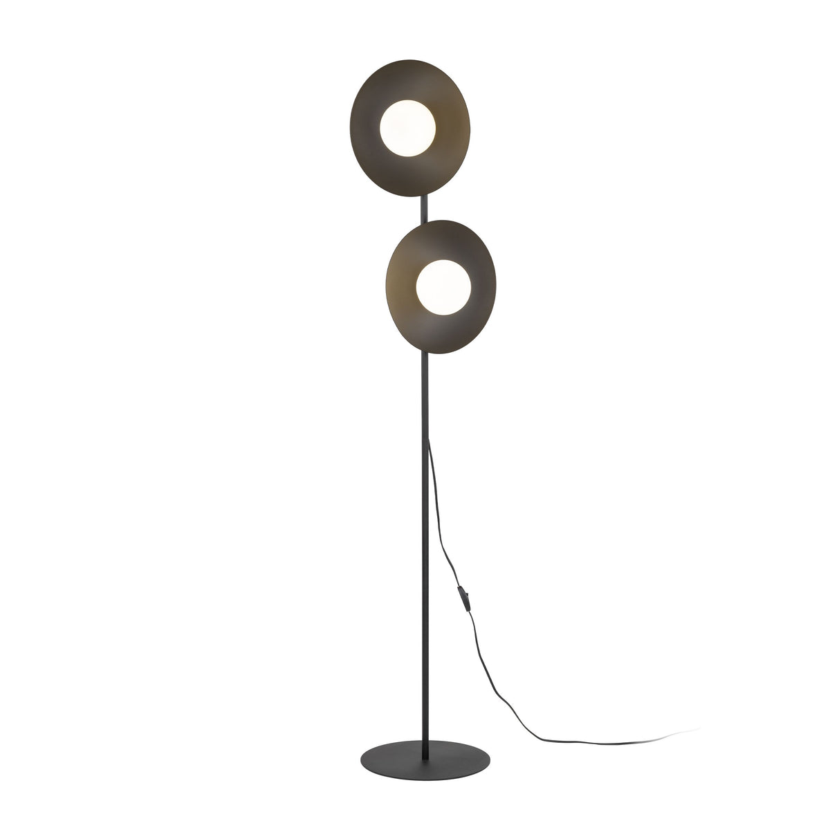Lampadar TK Lighting Slate Glass, negru, 2 x G9, 16136
