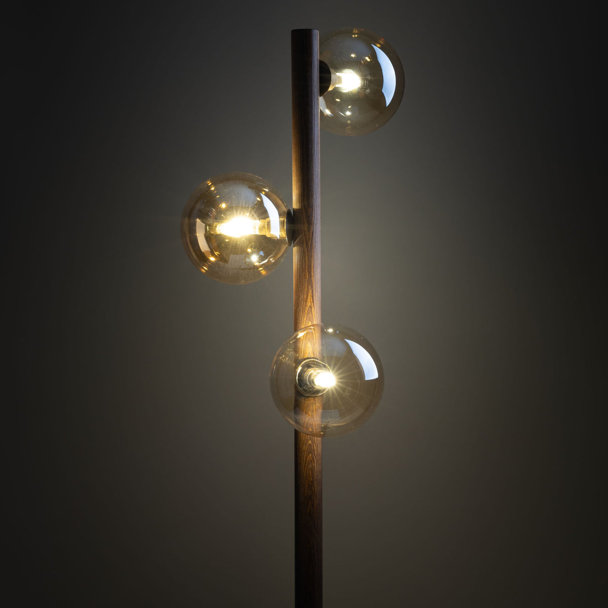 Lampadar TK Lighting Estera, lemn, nuc, chihlimbar, 3 x G9, 16151