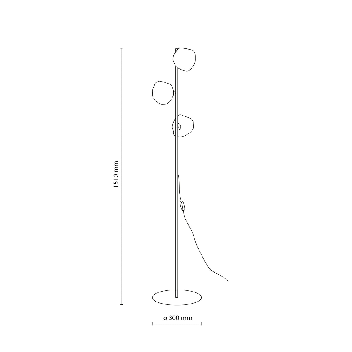 Lampadar TK Lighting Lava, nisip, 3 x G9, 16153