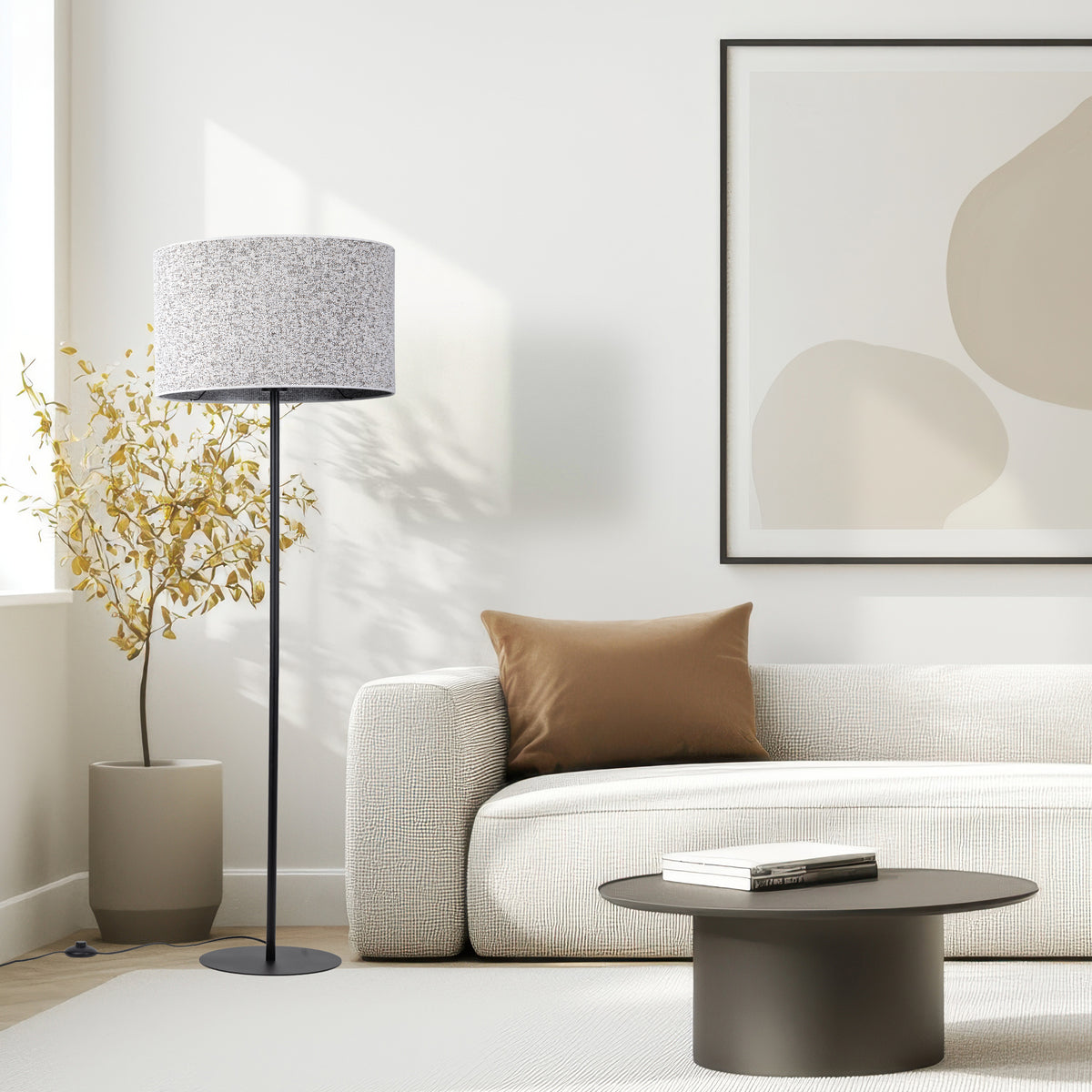Lampadar TK Lighting Vellum, negru, 16166