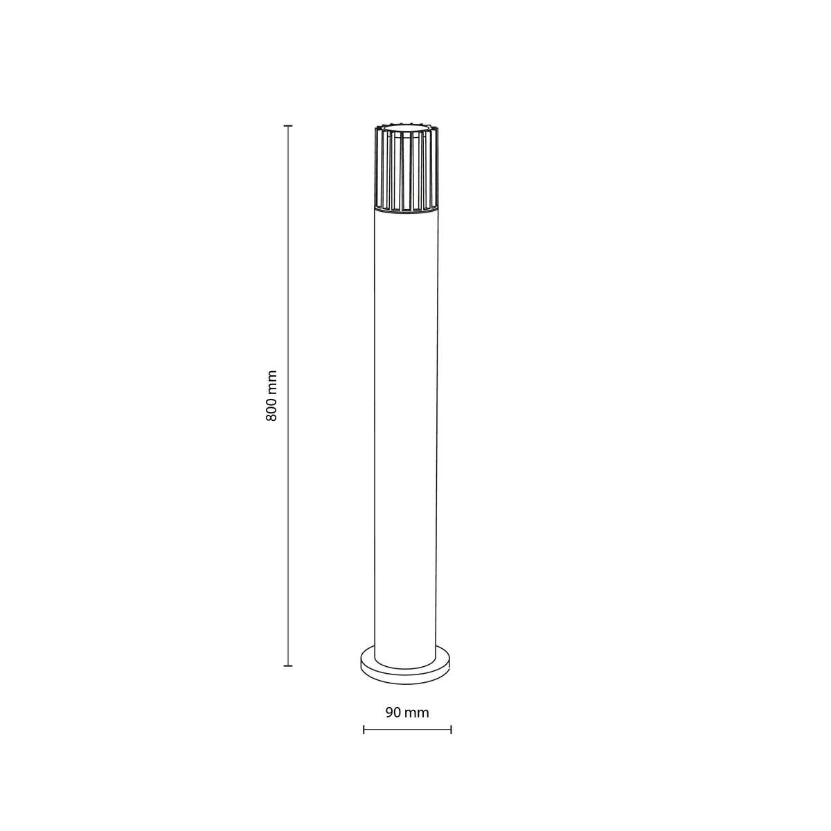 Stâlp de grădină TK Lighting Ribo, gri, 16172