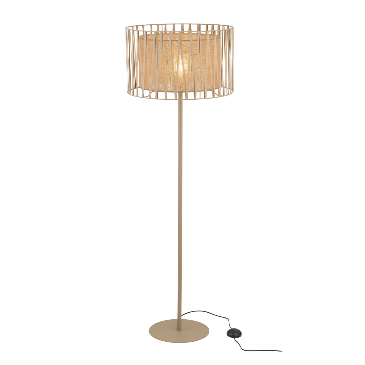 Lampadar TK Lighting Harmony, nisip, iută, 16199