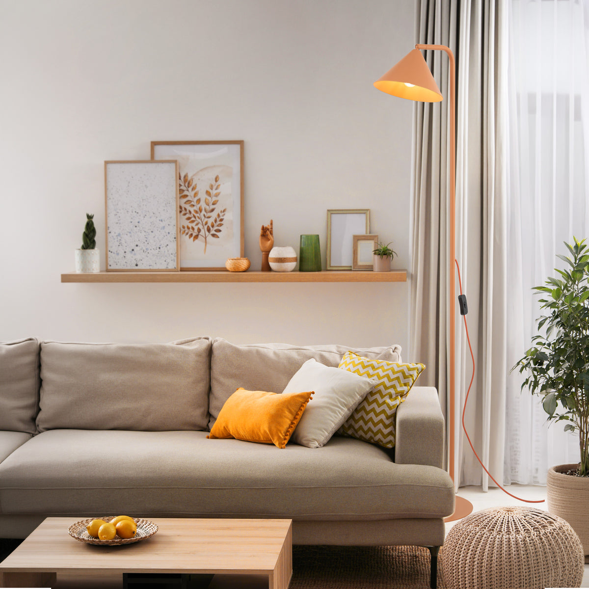 Lampadar TK Lighting Cono, somon, 16207