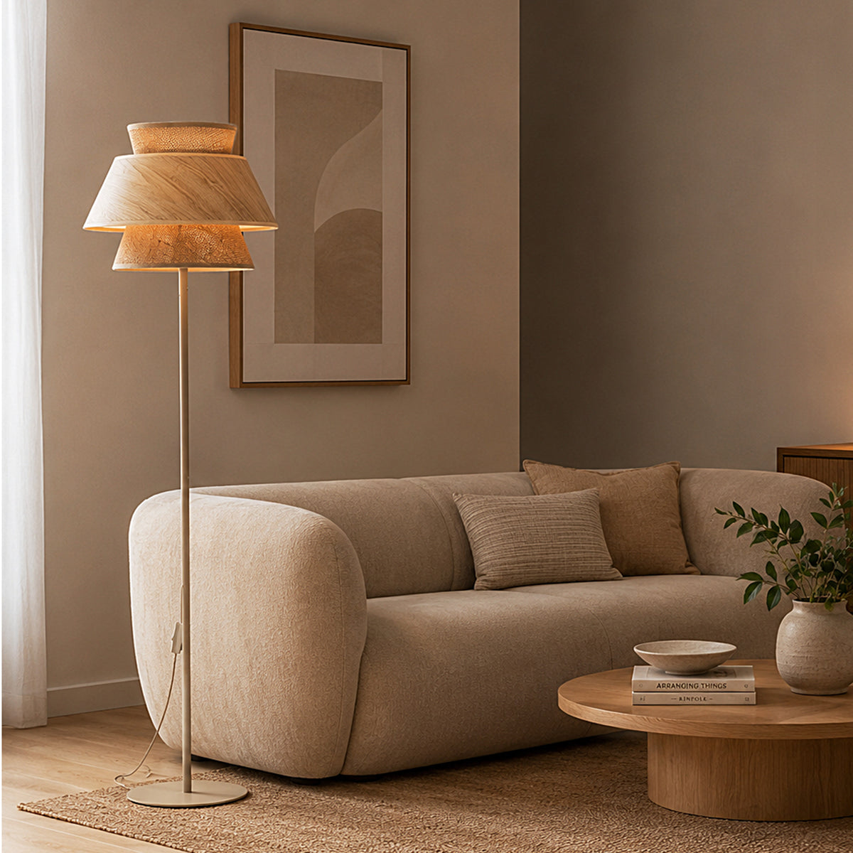 Lampadar TK Lighting Kalum, lemn, 16225