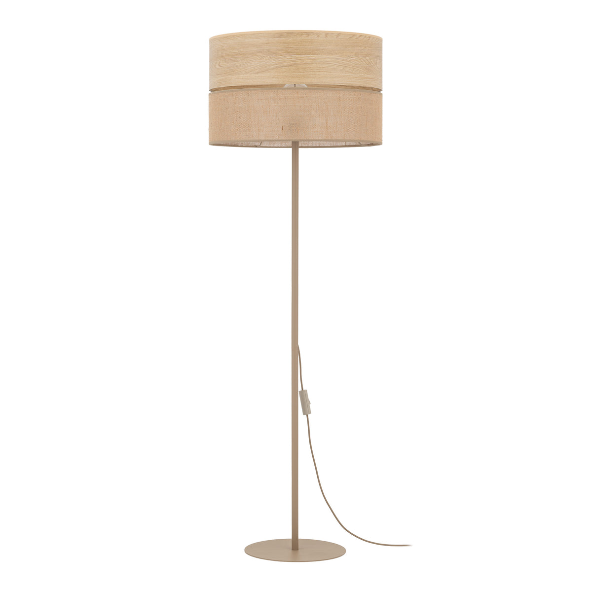 Lampadar TK Lighting Dorma, lemn, iută, 16226