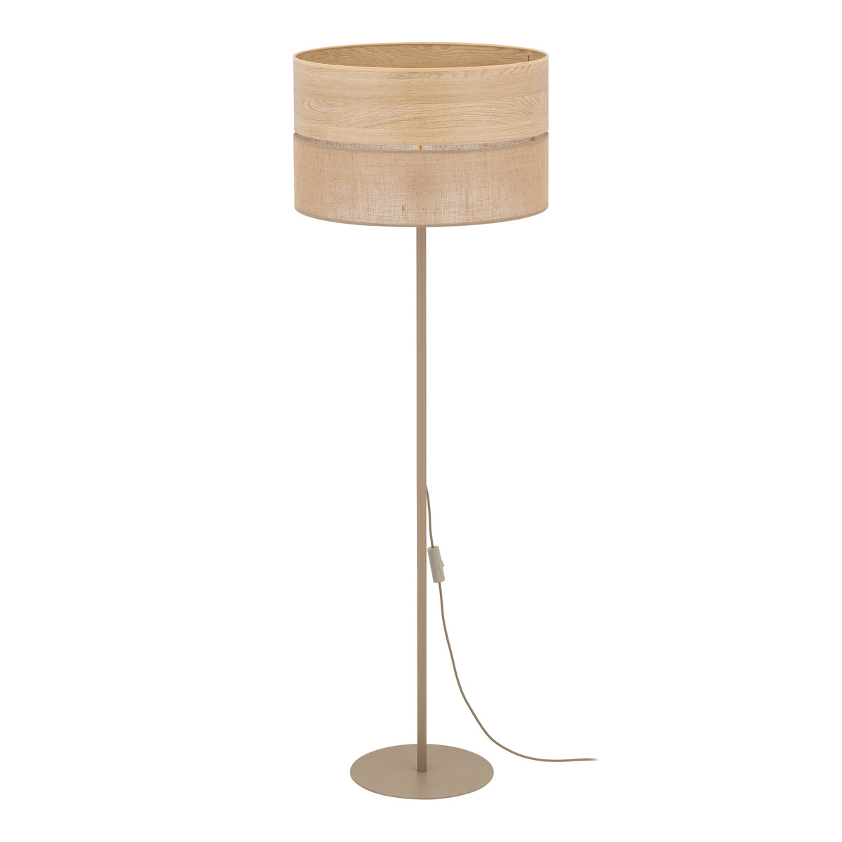 Lampadar TK Lighting Dorma, lemn, iută, 16226