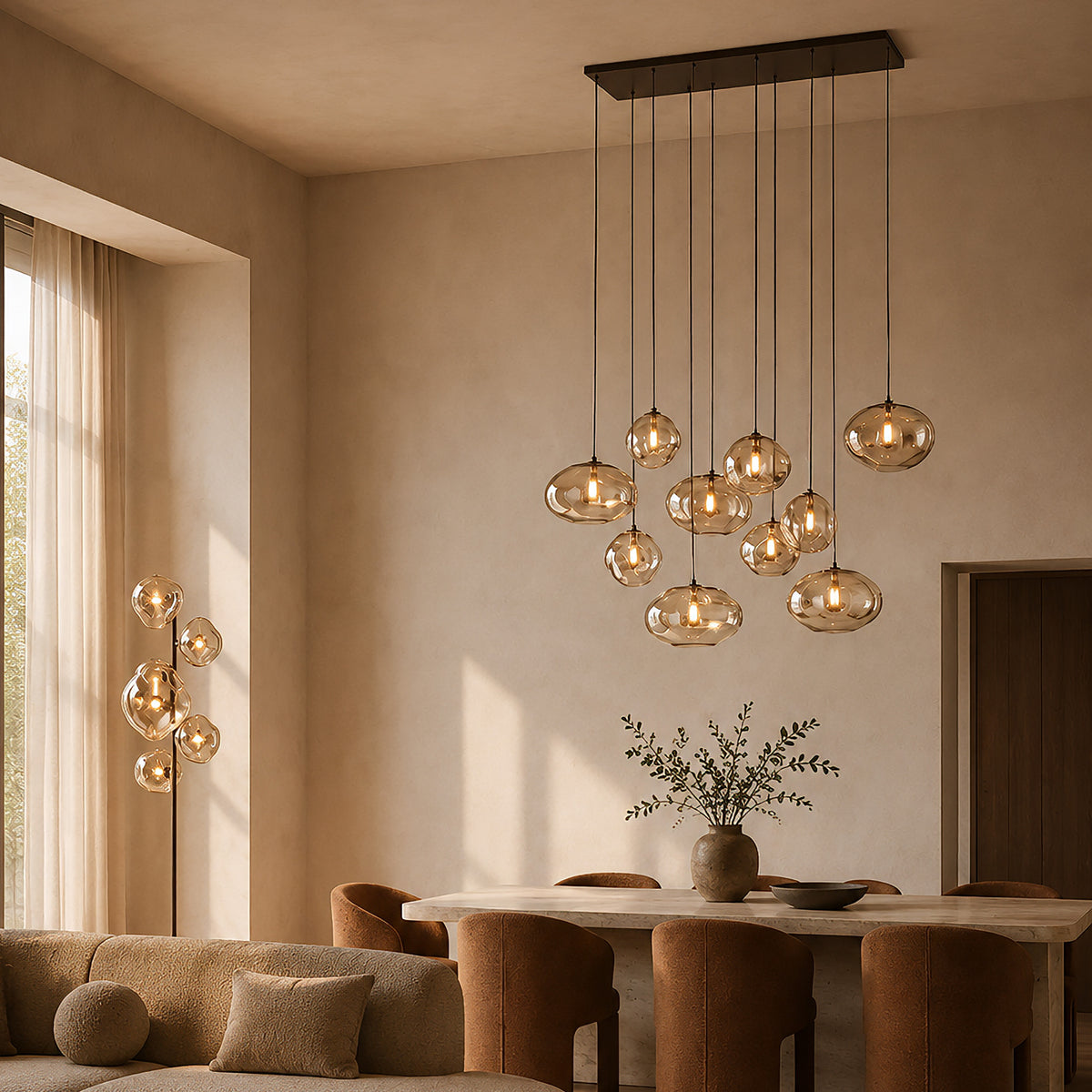 Lampadar TK Lighting Nebia, maro, 6 x G9, 16237