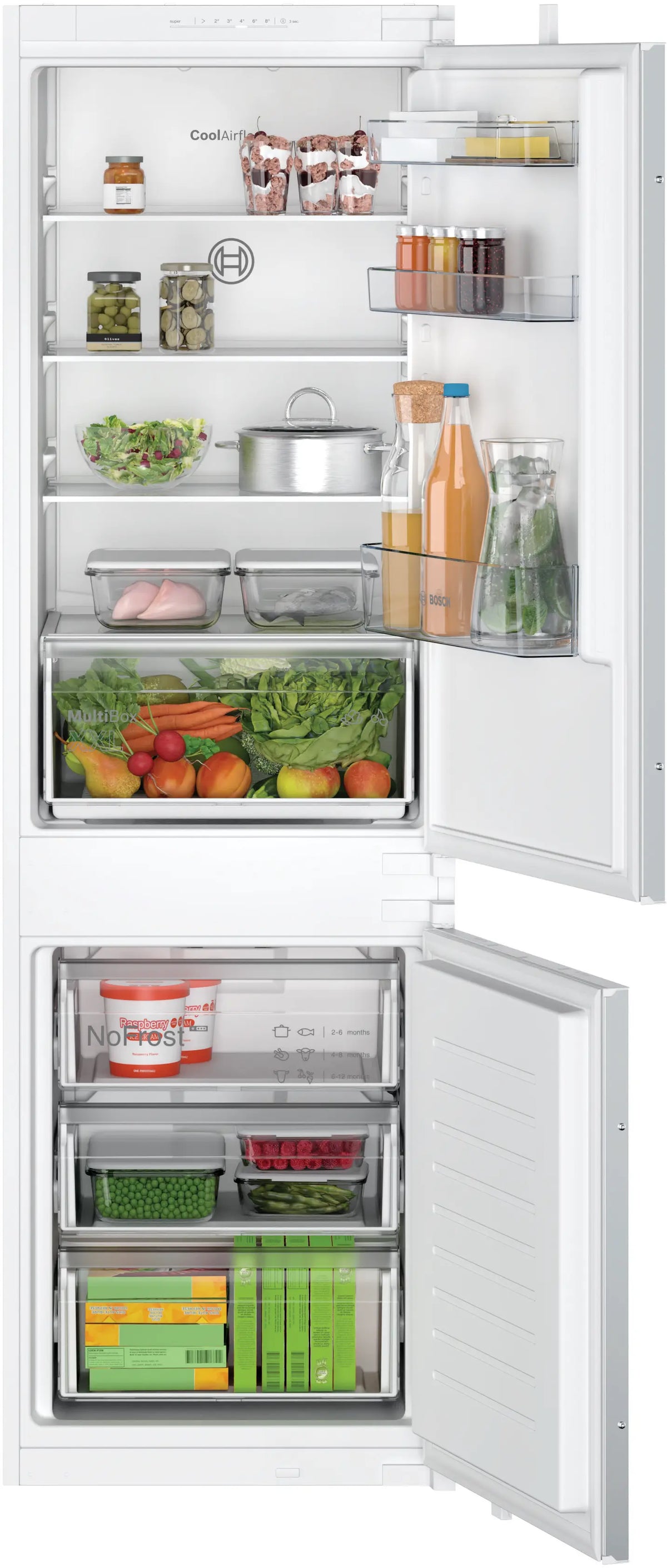 Combină frigorifică încorporabilă Bosch KIN86NSE0, Seria 2, 260 l, No Frost