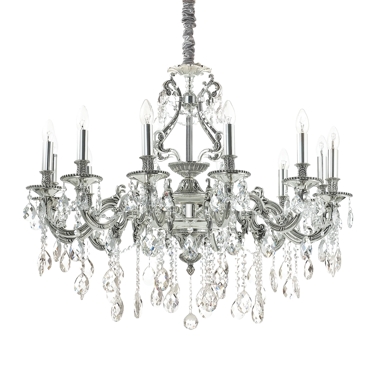 Lustră Ideal Lux Gioconda SP12, argintiu, 164953